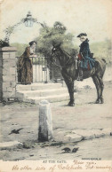 Horses Animals Related Postcard At The Gate Colchester - Chevaux