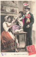 COUPLES - Bon Pour Le Service - Colorisé - Carte Postale Ancienne - Couples