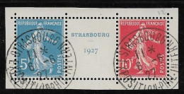 FRANCE N°242A - Paire Avec Intervalle Encadrée - Oblitéré Expo - TTB - - Used Stamps