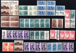 2328 SOUTH AFRICA 1942 1944 WAR EFFORT SG. 97-104 MNH BNSTAMPS LOT (2 PAPER ON LABELS) SEE GUM COLOURS - Ongebruikt