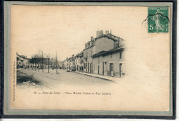 CPA - PONT-de-VAUX (01) - Aspect De La Place Michel-Poisat Et Rue André En 1900 - Pont-de-Vaux