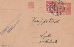 Tchécoslovaquie Entier Postal 1921 - Ansichtskarten