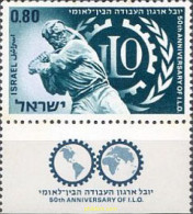 327803 MNH ISRAEL 1969 50 ANIVERSARIO DE LA ORGANIZACION INTERNACIONAL DEL TRABAJO - Nuevos (sin Tab)