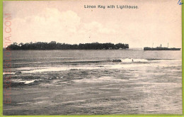 Aa6061 - COSTA RICA - Vintage Postcard  - Limon Key With Lighthouse - Costa Rica