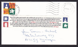 Netherlands: Cover, 1994, 1 Stamp + Large Tab, Christmas (tab / Label From Mini Sheet Is Damaged) - Lettres & Documents