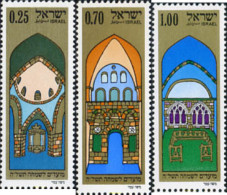 129146 MNH ISRAEL 1974 NUEVO AÑO. SINAGOGAS RECONSTRUIDAS - Neufs (sans Tabs)