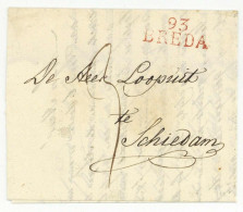 93 BREDA 1812 Pour Schiedam - 1792-1815: Veroverde Departementen