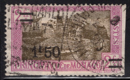 Monaco 1928 Single Stamp Viaduct And Monaco Harbour - Surcharged In Fine Used - Gebraucht