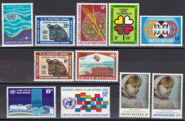 Nations Unies N.Y. 1971 YT 208 à 218 Neufs Année Complète - Unused Stamps