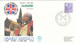 SCOTLAND Cover 2-132,popes Travel 1982 - Papes