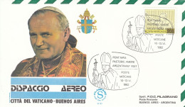 VATICAN Cover 2-134,popes Travel 1982 - Storia Postale