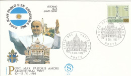 VATICAN Cover 2-137,popes Travel 1982 - Lettres & Documents