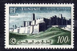 Tunisie P.A.  N° 20  XX  Vue De Monastir 100 F.  Bleu-vert Et Bleu-noir Et Vert  Sans Charnière TB - Poste Aérienne