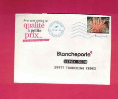 Lettre De 2012 Pour La France - YT N° 1037 - Faune Marine - Anémone Rouge Du Nord - Lettres & Documents