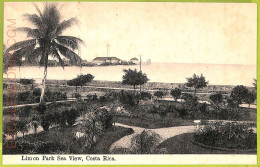 Aa6121 - COSTA RICA - Vintage Postcard - Limon Park Sea View - Costa Rica
