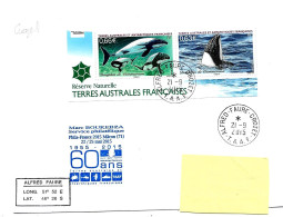 PO - 60 - Enveloppe TAAF Crozet  - Timbres "Dauphins" 2015  Cachet Expo Phila-France Mâcon - Delfines