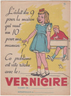 PROTEGE CAHIER   VERNICIRE   Au Dos Table De Multiplication - Protège-cahiers