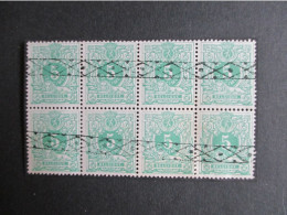 Nr 45 - Liggende Leeuw - Blok Van 8 Met Rolstempel - 1869-1888 León Acostado