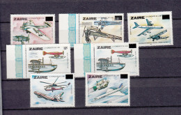 Zaire Ocb Nr:  Serie 941  948  ** MNH  (zie  Scan) 7 ERRUERS De Surcharge - Ongebruikt