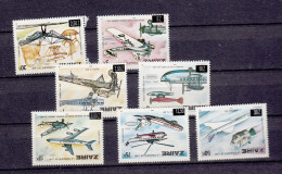 Zaire Ocb Nr:  Serie 941  948  ** MNH  (zie  Scan) 7 ERRUERS Renversée Surcharge - Unused Stamps