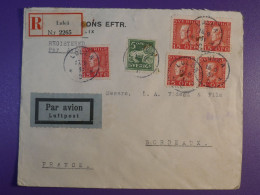 DG6b NORGE   BELLE  LETTRE  RECO 1931  LUELA  A BORDEAUX FRANCE    + AFF. INTERESSANT - Cartas & Documentos