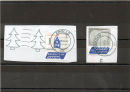 PAYS-BAS   2 Timbres 1 International     2014 Et 2023       Sur Fragment  Oblitérés - Used Stamps
