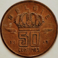 Belgium - 50 Centimes 1953, KM# 145 (#3090) - 50 Cents