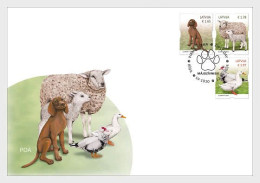 Latvia Lettland Lettonie 2024 Fauna Home Pets Agriculture FDC - Ferme