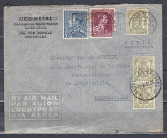 Brief Van Bruxelles 1 Brussel  Naar Leopoldville - 1936-1951 Poortman