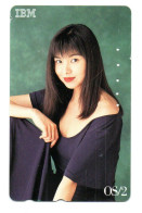 TELECARTE JAPON IBM GIRL FEMME - Advertising