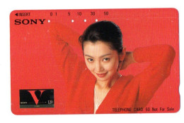 TELECARTE JAPON SONY GIRL FEMME - Advertising