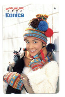 TELECARTE JAPON PHOTO KONICA GIRL FEMME - Advertising