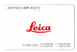 TELECARTE JAPON PHOTO LEICA - Publicidad