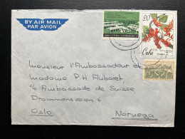 ENVELOPPE CUBA / LA HABANA POUR OSLO NORVEGE 1967 - Storia Postale