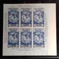 USA 1934 Byrd Antarctic Expedition II, Sheet Of 6 - Neufs