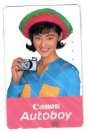 TELECARTE JAPON CANON PHOTO FEMME - Reclame