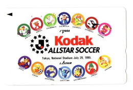 TELECARTE JAPON KODAK ALLSTAR SOCCER 1995 - Advertising