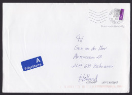 Denmark: Priority Cover To Netherlands, 2012, 1 Stamp, Queen, Cancel Postage Control, A-label (minor Crease) - Brieven En Documenten