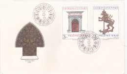 THE PAINTING 1980 COVERS   FDC  CIRCULATED  Tchécoslovaquie - Storia Postale