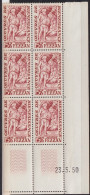 2 Blocs De 6 Coins Datés Des N° 54 Et 55 "La Charité Et La Mère Et Son Enfant", ** - Unused Stamps