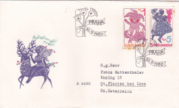 THE PAINTING 1980 COVERS   FDC  CIRCULATED  Tchécoslovaquie - Covers & Documents