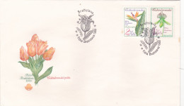 FLOWER 1980 COVERS   FDC  CIRCULATED  Tchécoslovaquie - Brieven En Documenten