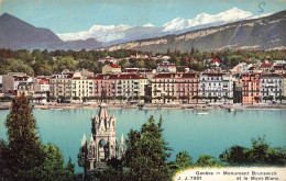 SUISSE - Genève - Monument Brunswick Et Le Mont Blanc - Carte Postale Ancienne - Genève