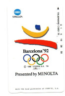 TELECARTE JAPON MINOLTA JO BARCELONE 92 - Juegos Olímpicos