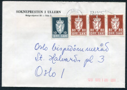 1983 Norway Soknepresten I Ullern Oslo Official OFF.SAK Cover - Storia Postale