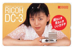TELECARTE JAPON PHOTO RICOH FEMME - Publicité