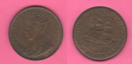 Sud Africa 1 Penny 1927 South Africa Bronze Coin King Georgius V° - South Africa