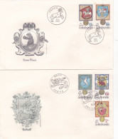 ANIMALS BEAR, DEER 1979 COVERS 2  FDC  CIRCULATED  Tchécoslovaquie - Storia Postale