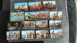 ED MAR LOT 15 CARTE POSTALE CARNAVAL DE NICE FEERIE CHAR DES REINES ANNEES 20/70 TBE - Carnival