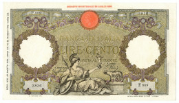 100 LIRE CAPRANESI AQUILA ROMANA TESTINA FASCIO L'AQUILA 28/08/1942 SPL - Regno D'Italia – Autres